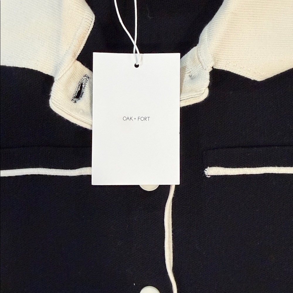 OAK + FORT Two-Tone Collared Top - Picture 5 of 8
